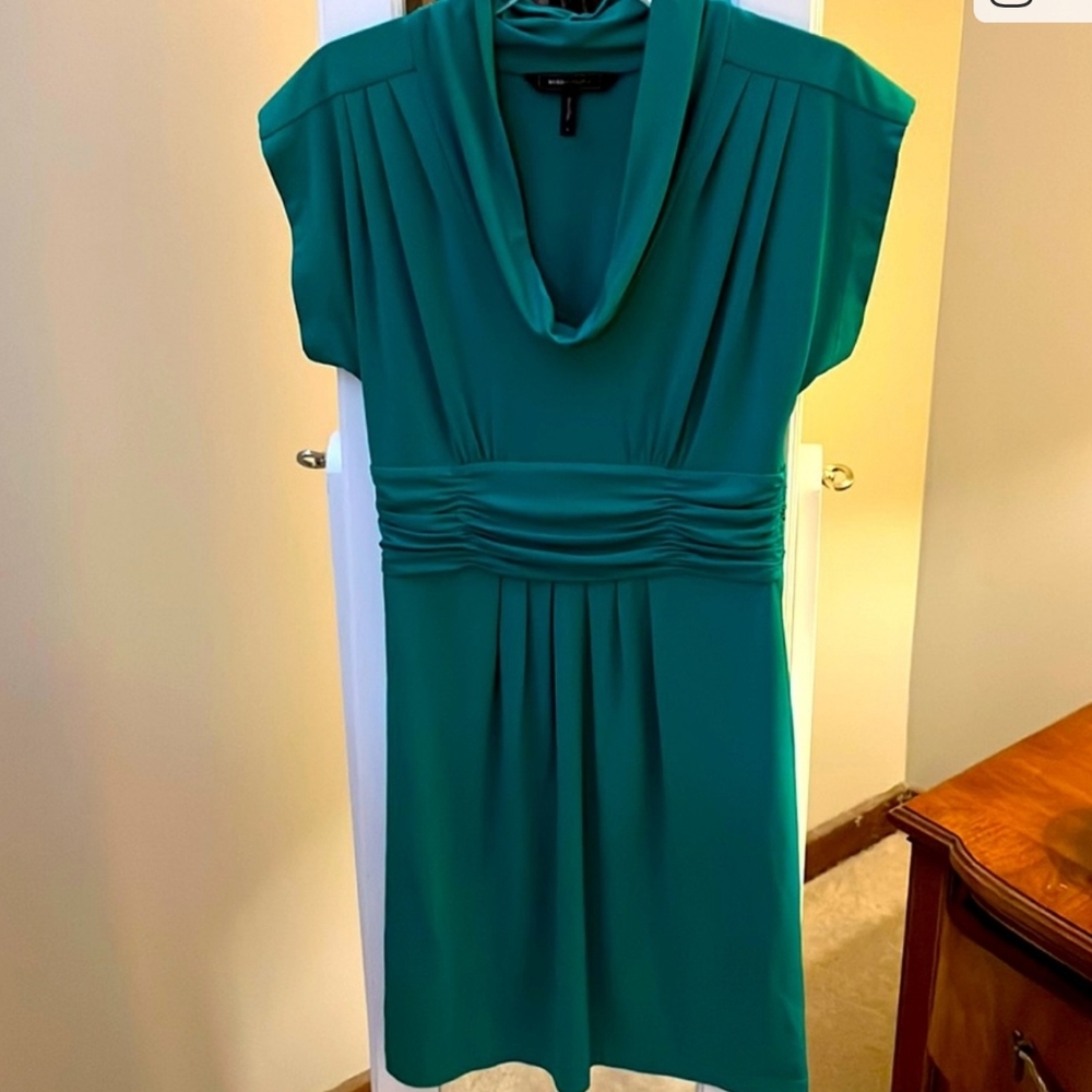 BCBGMaxAzria Teal‎ Draped Blouse
